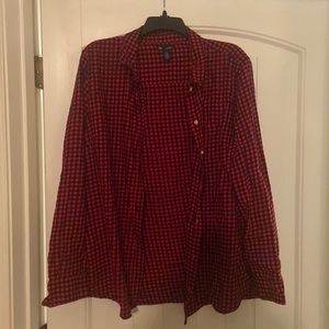 Gap buffalo plaid boyfriend fit flannel